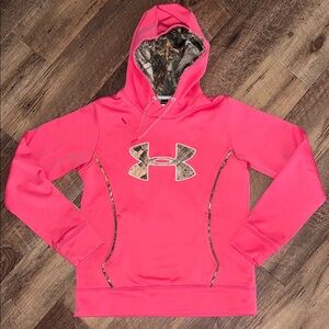 Under Armour Pink Camo Logo Hoodie